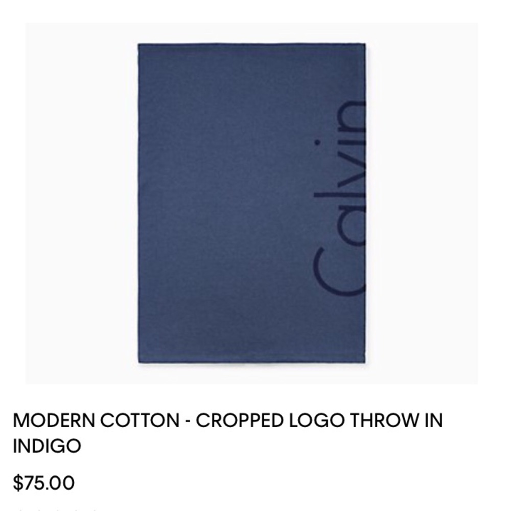 Calvin Klein throw blanket